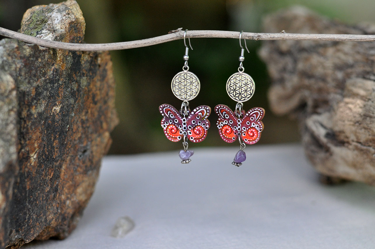 Unikatne ručno oslikane minđuše