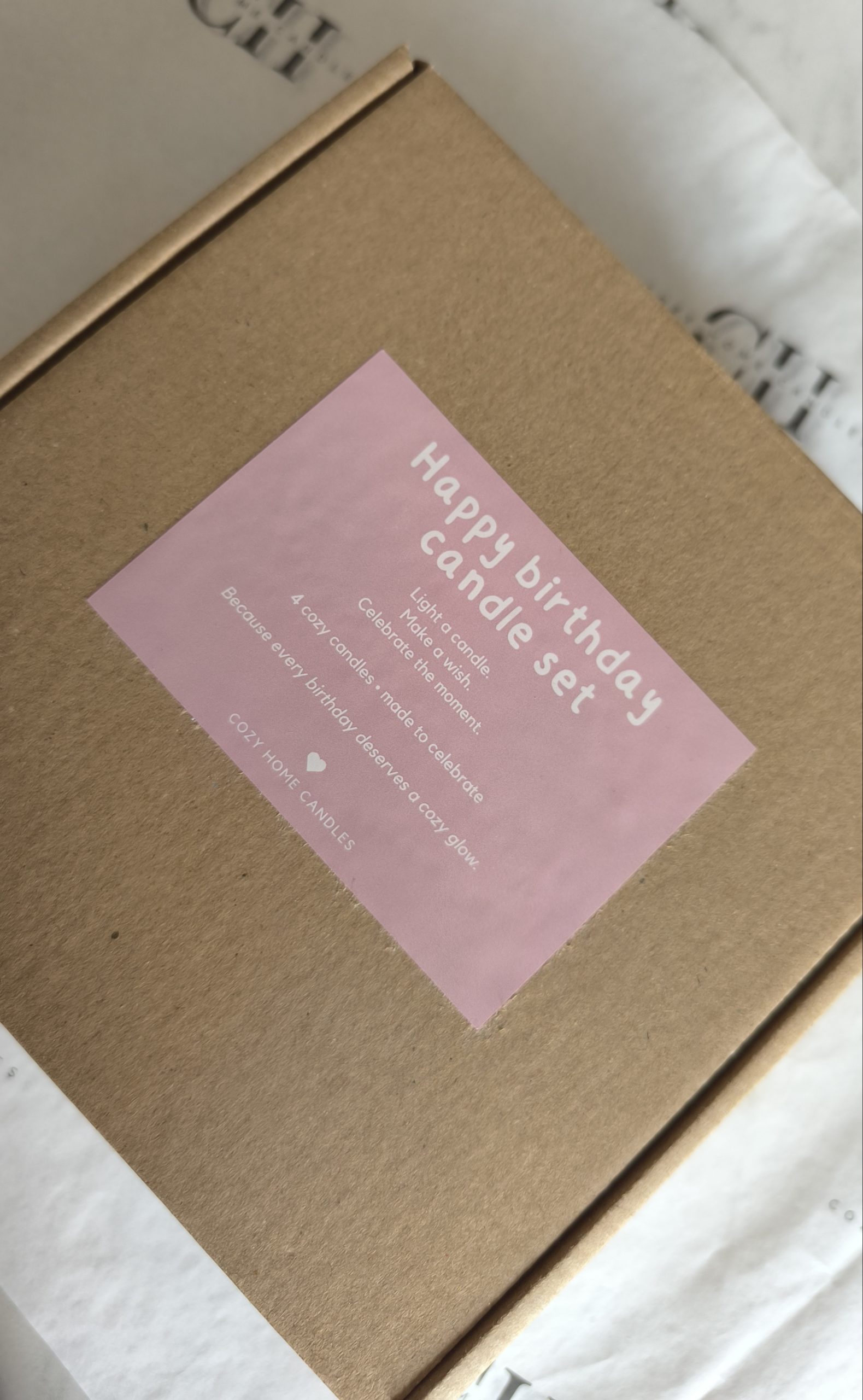 Happy birthday candle set