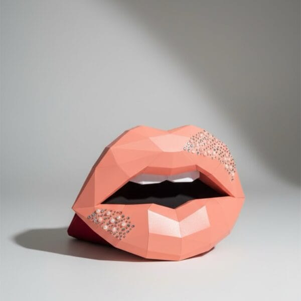 3D Figura Usana sa Kristalima